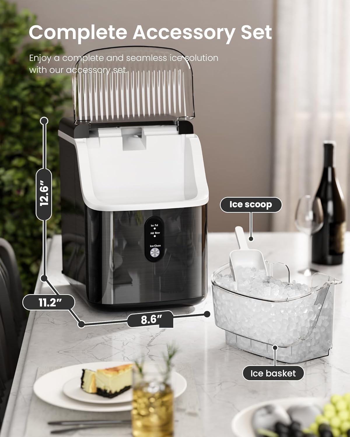 Kismile Nugget Countertop Ice Maker Z5815NB