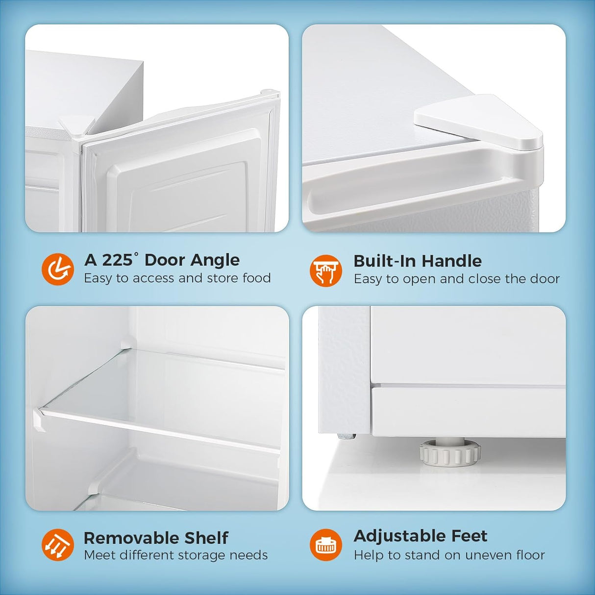 Kismile Upright Freezer, 6.0 Cu.ft Deep Freezer D58165-WHITE