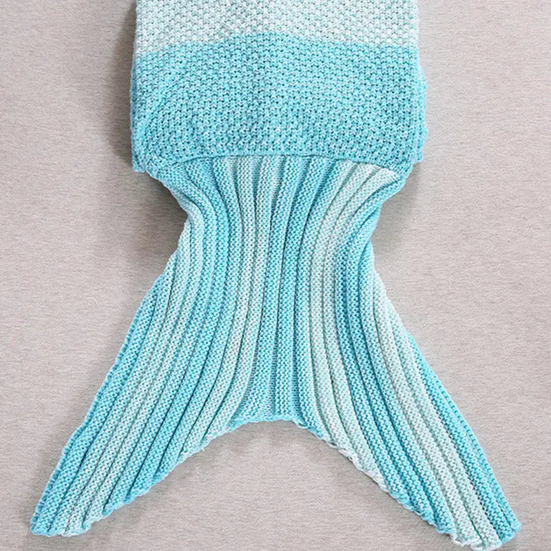 Striped Mermaid Blanket for Office and Living Room
