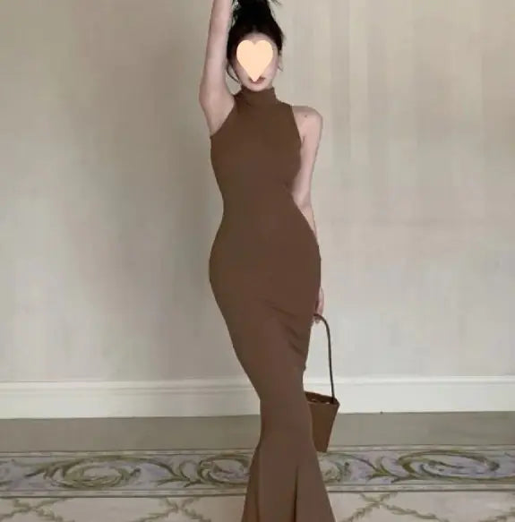 Sleeveless Slimming Fishtail Long Dress