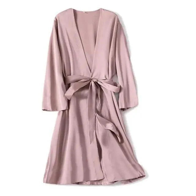 Ladies Fashion Red Soft Short Sleepwear For Women Trendy Women's Comfortable V Neck Bathrobe Bridesmaid Bride Party Robes