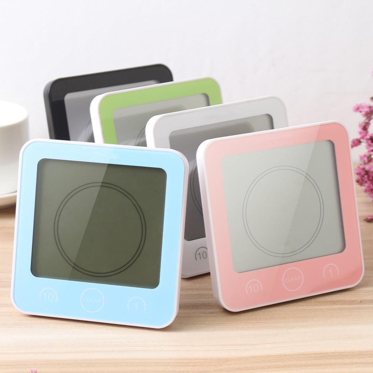 LCD Screen Waterproof Digital Bathroom Digital Bathroom Shower Kitchen Clock Timer with Alarm Waterproof for Water Splashes Visual Countdown Timer Time Management Wall Clock Temperature Humidity Countdown Time Function Wash Shower Hanging Clocks Timer