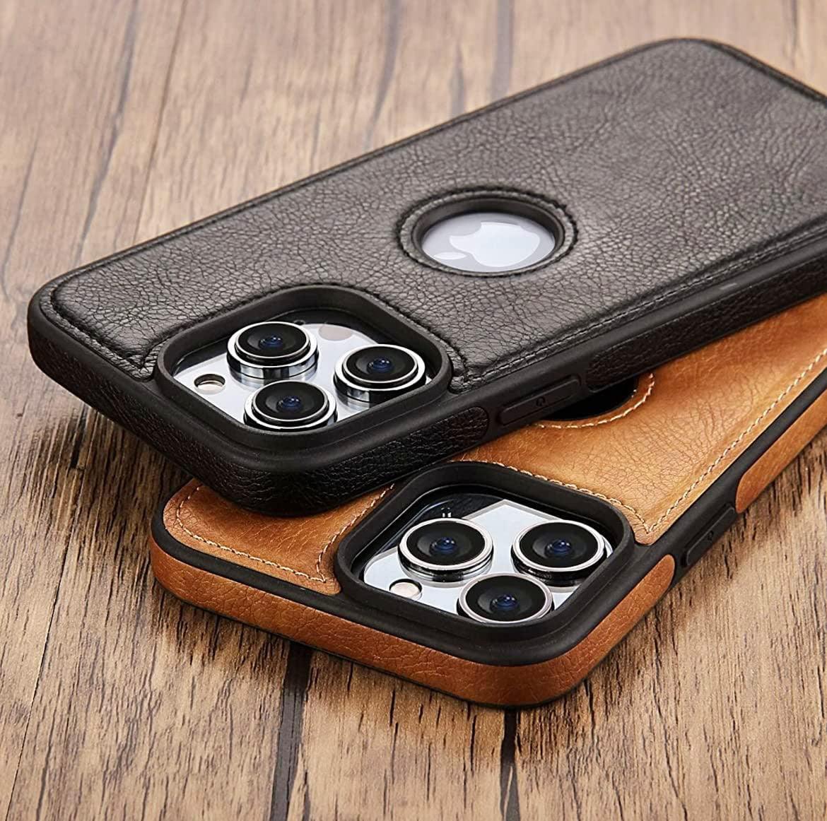 Leather Case Thin Flexible Soft Grip Luxury PU Leather Cover for Men Durable Anti-Scratch Full Phone Cases For iPhone 14 Pro Max 14 Plus Case Slim PU Leather Soft Shockproof Back Cover for iPhone 14 Pro