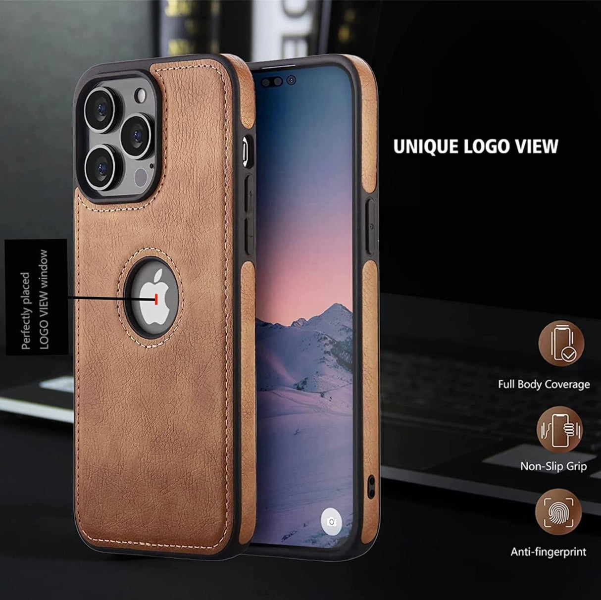 Leather Case Thin Flexible Soft Grip Luxury PU Leather Cover for Men Durable Anti-Scratch Full Phone Cases For iPhone 14 Pro Max 14 Plus Case Slim PU Leather Soft Shockproof Back Cover for iPhone 14 Pro