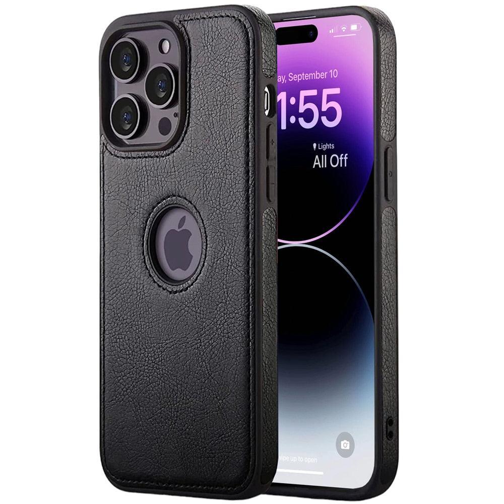 Leather Case Thin Flexible Soft Grip Luxury PU Leather Cover for Men Durable Anti-Scratch Full Phone Cases For iPhone 14 Pro Max 14 Plus Case Slim PU Leather Soft Shockproof Back Cover for iPhone 14 Pro