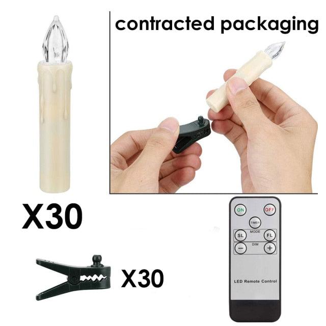 LED Candles Light Flameless Remote Control For Home Dinner Party Christmas Tree Candle LED Flameless Taper Candles Flickering with Remote Timer Battery Operated Waterproof Christmas Tree Candles Warm White Window Candles Decoration Lamp Light New Years