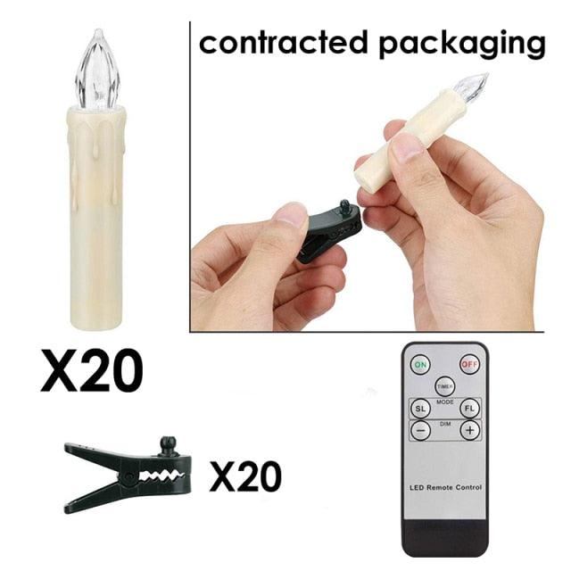 LED Candles Light Flameless Remote Control For Home Dinner Party Christmas Tree Candle LED Flameless Taper Candles Flickering with Remote Timer Battery Operated Waterproof Christmas Tree Candles Warm White Window Candles Decoration Lamp Light New Years