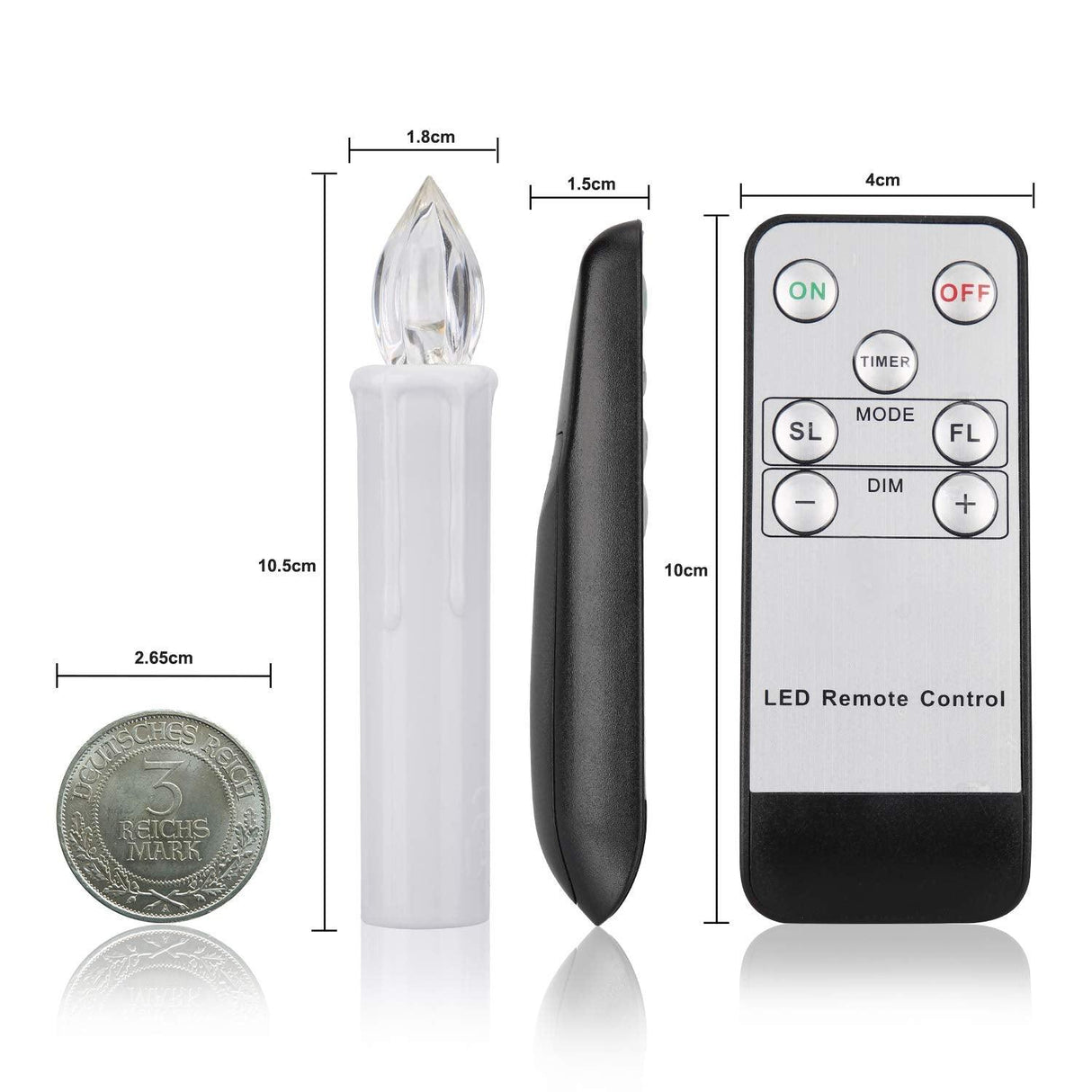 LED Candles Light Flameless Remote Control For Home Dinner Party Christmas Tree Candle LED Flameless Taper Candles Flickering with Remote Timer Battery Operated Waterproof Christmas Tree Candles Warm White Window Candles Decoration Lamp Light New Years