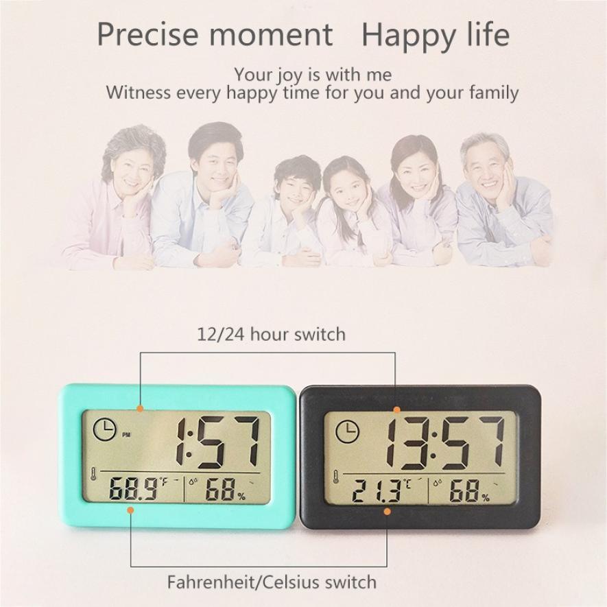 LED Digital Clock Digital Alarm Clock Battery Operated Small Desk Clocks with Smart Night Light Date Indoor Temperature LCD Electronic Clock for Bedroom Electronic Digital Screen Desktop Clock for Home Office Backlight Snooze Desk Clocks