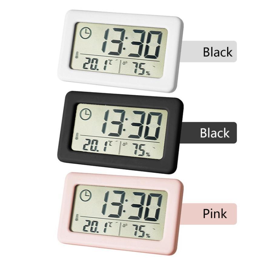 LED Digital Clock Digital Alarm Clock Battery Operated Small Desk Clocks with Smart Night Light Date Indoor Temperature LCD Electronic Clock for Bedroom Electronic Digital Screen Desktop Clock for Home Office Backlight Snooze Desk Clocks