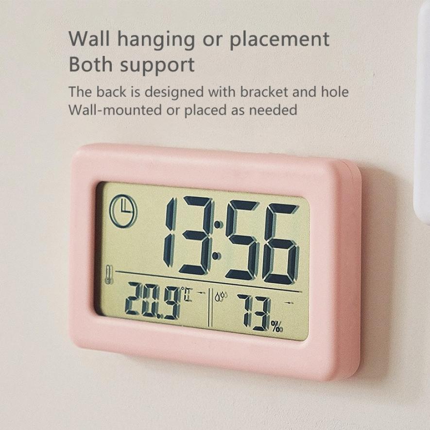 LED Digital Clock Digital Alarm Clock Battery Operated Small Desk Clocks with Smart Night Light Date Indoor Temperature LCD Electronic Clock for Bedroom Electronic Digital Screen Desktop Clock for Home Office Backlight Snooze Desk Clocks