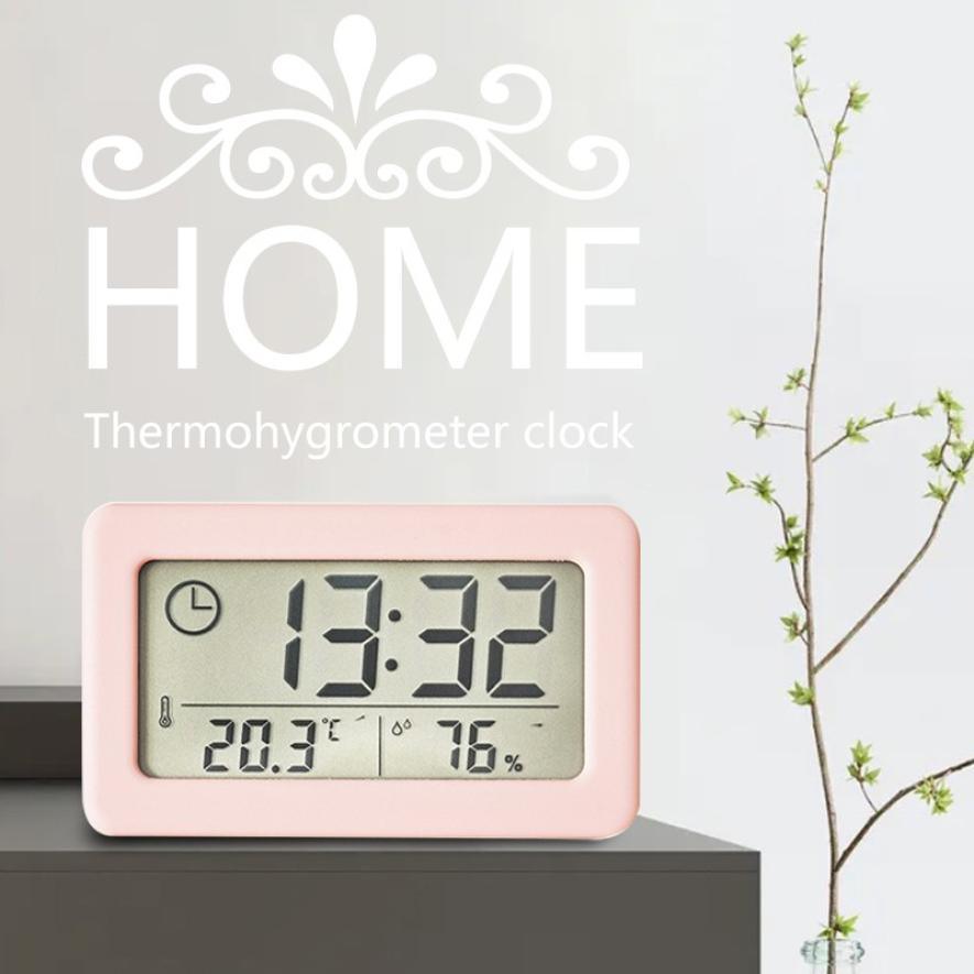 LED Digital Clock Digital Alarm Clock Battery Operated Small Desk Clocks with Smart Night Light Date Indoor Temperature LCD Electronic Clock for Bedroom Electronic Digital Screen Desktop Clock for Home Office Backlight Snooze Desk Clocks