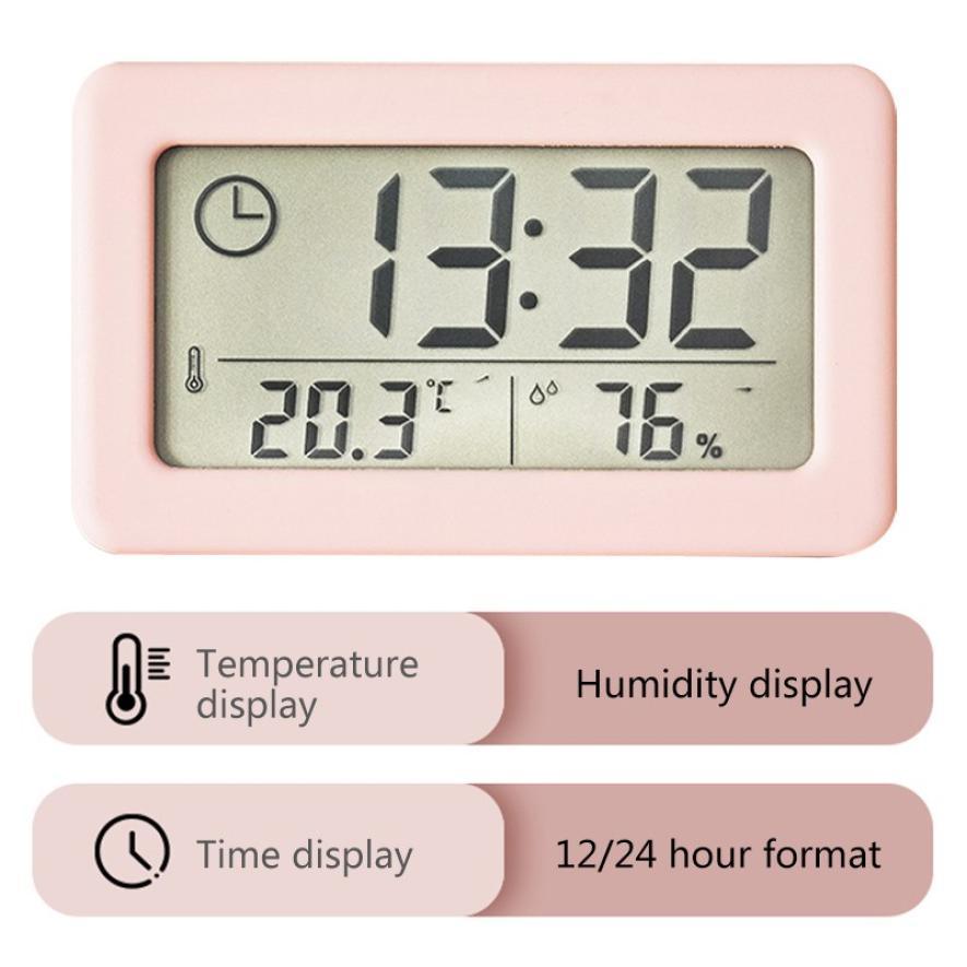 LED Digital Clock Digital Alarm Clock Battery Operated Small Desk Clocks with Smart Night Light Date Indoor Temperature LCD Electronic Clock for Bedroom Electronic Digital Screen Desktop Clock for Home Office Backlight Snooze Desk Clocks
