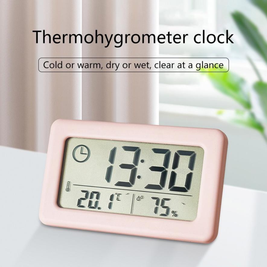 LED Digital Clock Digital Alarm Clock Battery Operated Small Desk Clocks with Smart Night Light Date Indoor Temperature LCD Electronic Clock for Bedroom Electronic Digital Screen Desktop Clock for Home Office Backlight Snooze Desk Clocks