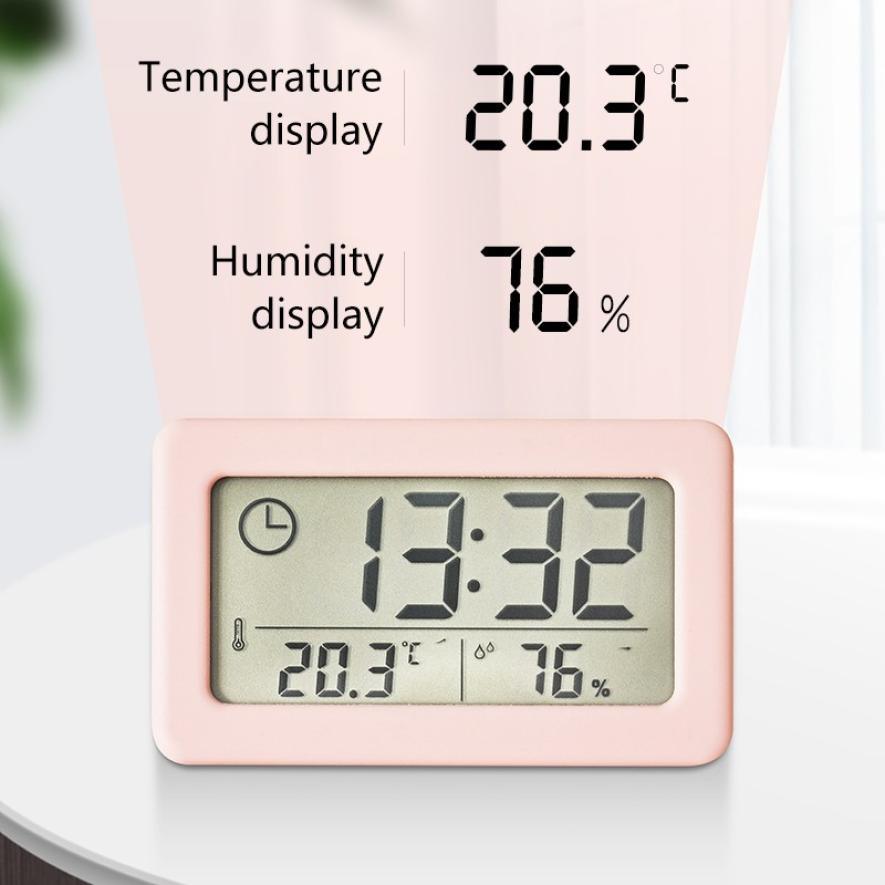 LED Digital Clock Digital Alarm Clock Battery Operated Small Desk Clocks with Smart Night Light Date Indoor Temperature LCD Electronic Clock for Bedroom Electronic Digital Screen Desktop Clock for Home Office Backlight Snooze Desk Clocks