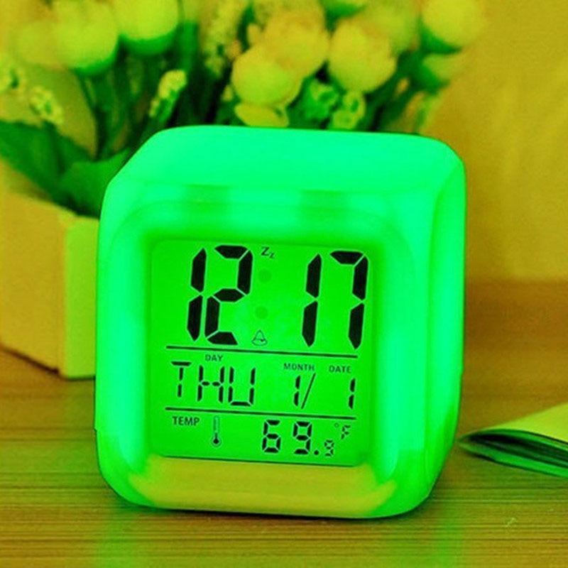 LED Digital Smart Alarm Clock Electronic Desktop Clocks LCD Display Showing Time Alarm Date Bedside Alarm Clocks with Snooze for Bedroom Kitchen Office Battery Operated Watch Table Electronic Desktop Clocks USB Wake Up Clock Wake Up Time