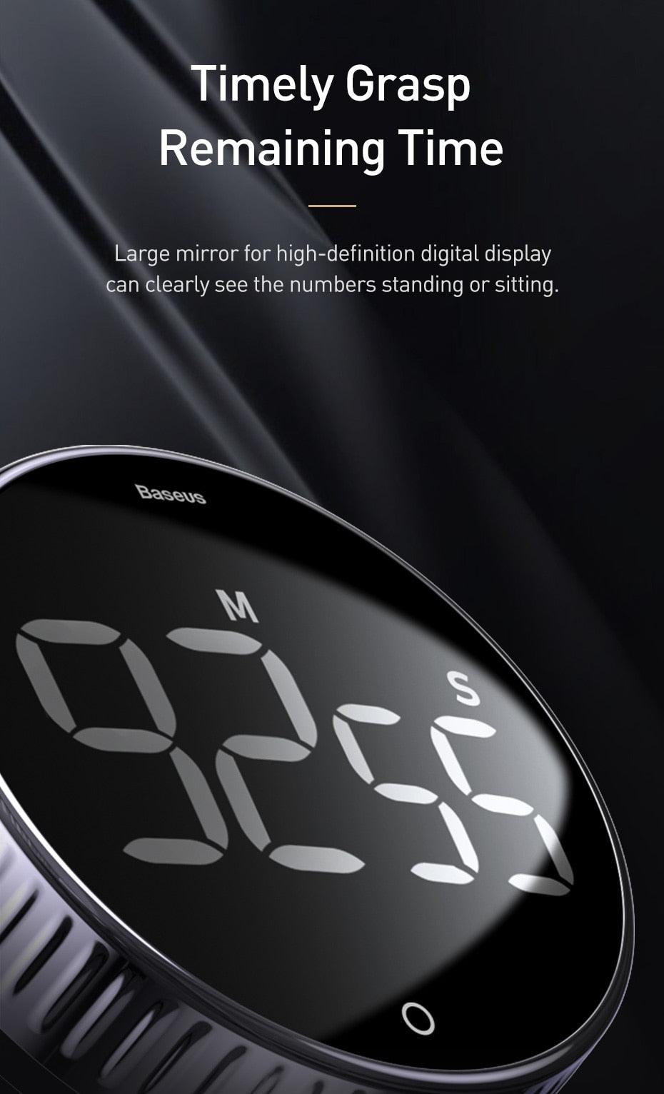 LED Magnetic Digital Timer For Kitchen Cooking Countdown Alarm Clock Digital Kitchen Timer, Large Magnetic LED Countdown Timer with Constant Light Function for classrooms 3-Level Volume Quiet Egg Timer for Children Electronic Cooking Countdown Timer