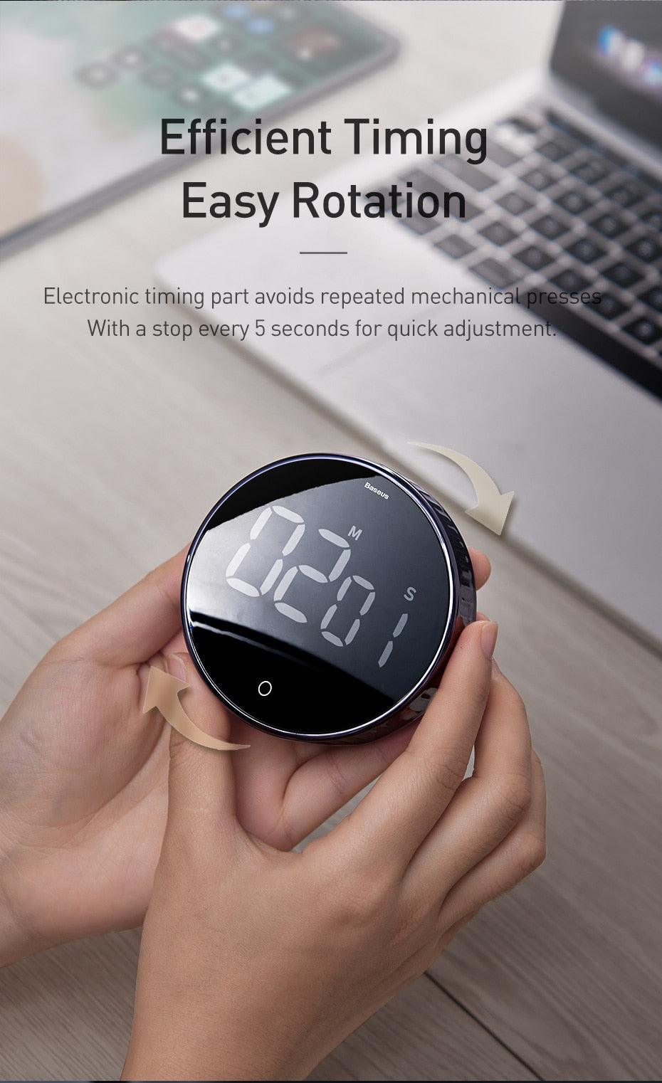 LED Magnetic Digital Timer For Kitchen Cooking Countdown Alarm Clock Digital Kitchen Timer, Large Magnetic LED Countdown Timer with Constant Light Function for classrooms 3-Level Volume Quiet Egg Timer for Children Electronic Cooking Countdown Timer