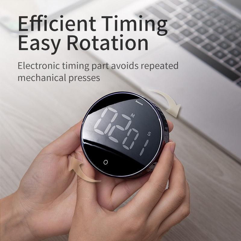 LED Magnetic Digital Timer For Kitchen Cooking Countdown Alarm Clock Digital Kitchen Timer, Large Magnetic LED Countdown Timer with Constant Light Function for classrooms 3-Level Volume Quiet Egg Timer for Children Electronic Cooking Countdown Timer