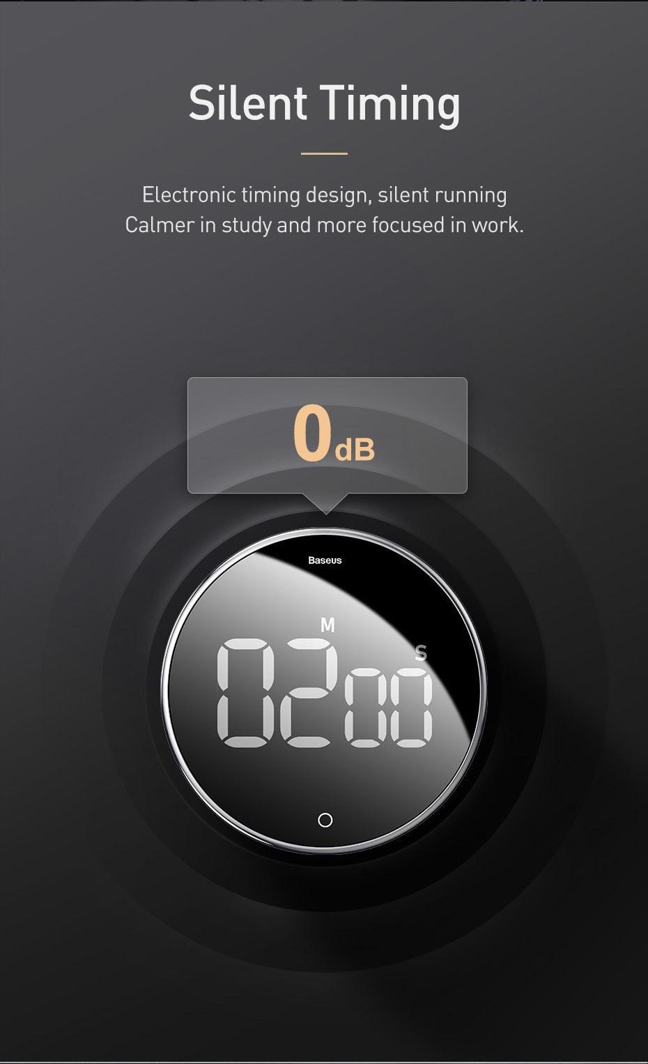 LED Magnetic Digital Timer For Kitchen Cooking Countdown Alarm Clock Digital Kitchen Timer, Large Magnetic LED Countdown Timer with Constant Light Function for classrooms 3-Level Volume Quiet Egg Timer for Children Electronic Cooking Countdown Timer