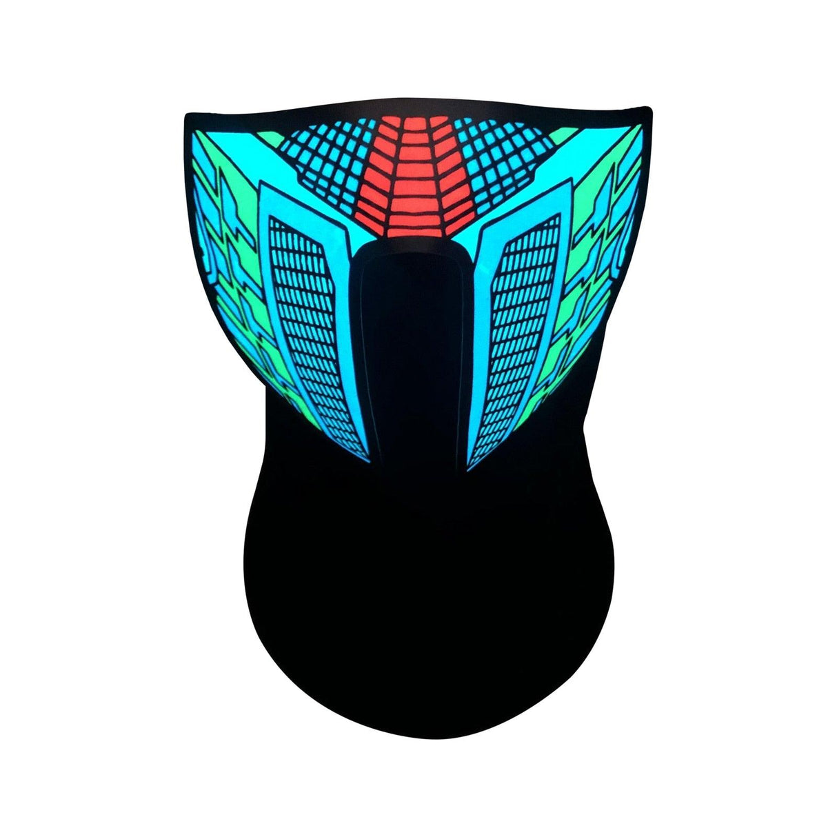 LED Warm Headgear ED Face Mask Party Masks Light Up Dance Halloween Cosplay Easter Rave Mask Luminous Costume Washable Foldable Luminous Cool Party Mask Activated Light Up Mask Led Music Party Mask Led Music Mask for Festival Party
