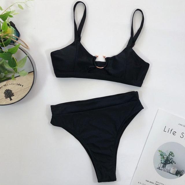 Leopard Bikinis Bikini Swimming Women's Bathing Suits Push Up Swimsuit Women's Padded Underwire Bikini Wire Push Up Bathing Suit Leopard Printed High Cut Vintage Swimsuit