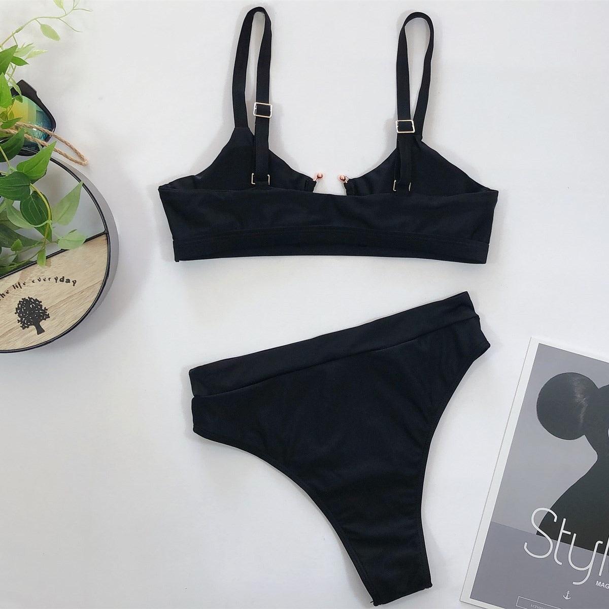 Leopard Bikinis Bikini Swimming Women's Bathing Suits Push Up Swimsuit Women's Padded Underwire Bikini Wire Push Up Bathing Suit Leopard Printed High Cut Vintage Swimsuit