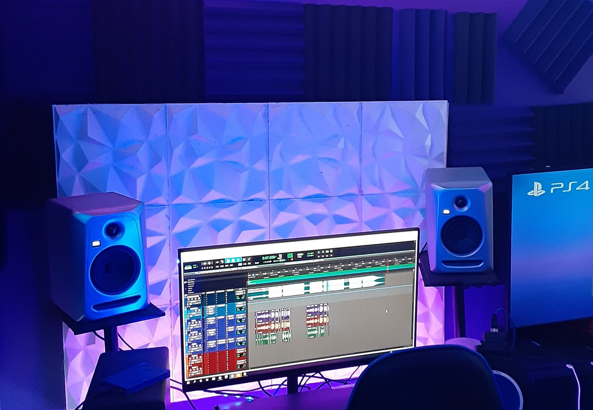 12 Pack - PVC Geometric 3D Wall Panel For Sound Diffusion - Modern 3D Design For Walls And Ceilings