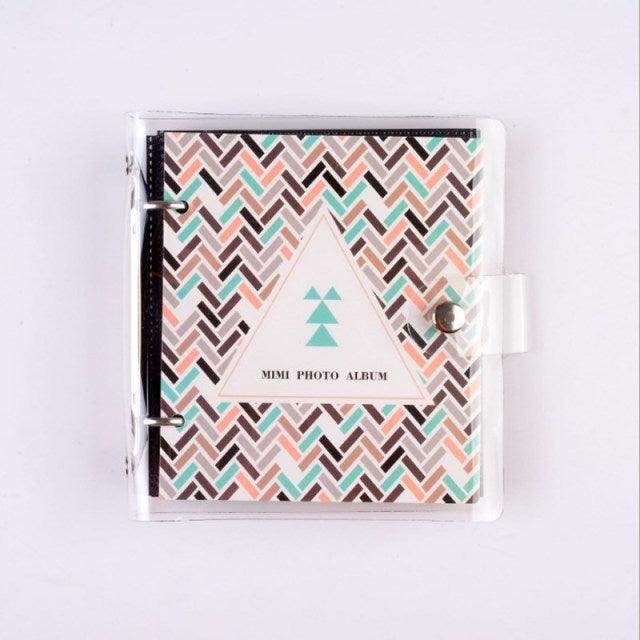 Light and Shadow Series Photo Album Ticket Storage Postcard 3 Inch memory 100 Pockets for Fujifilm Mini Film Paper Baby Family Scrapbook Albums DIY Memorable Gifts For Loved Ones