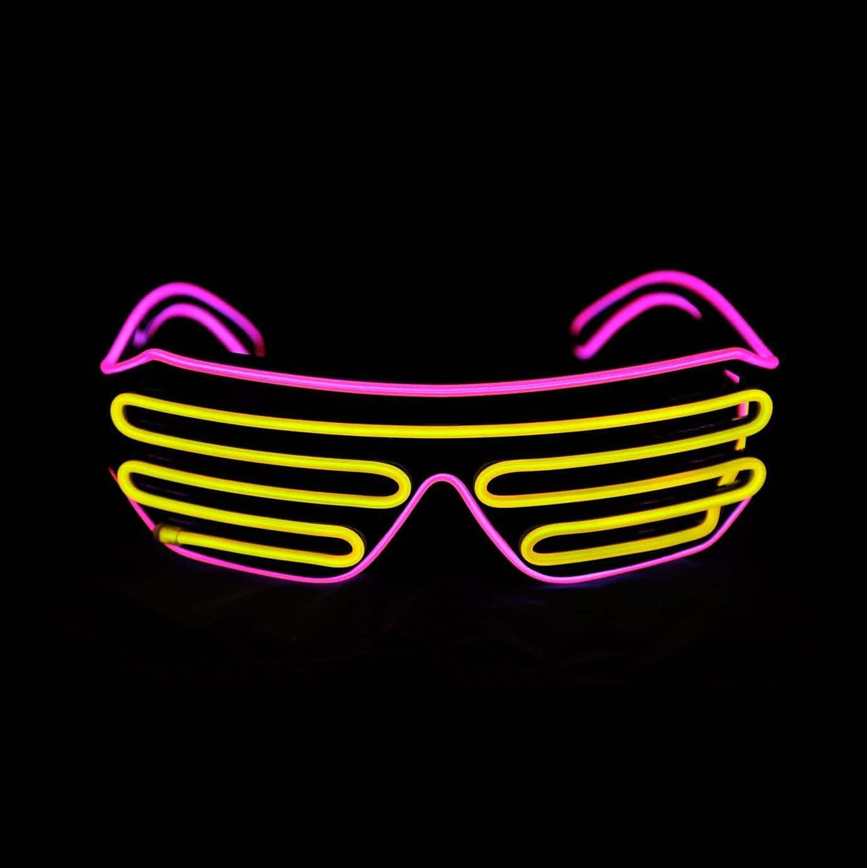 Light Up Shutter Neon Rave Flashing LED Sunglasses