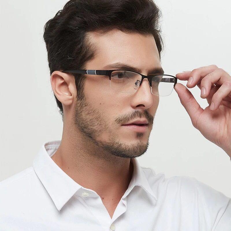 Lightweight Alloy Semi-Rimless Reading Glasses For Men And Women With Quality Half Frame Men Reading Glasses For Men New Retro Eyewear