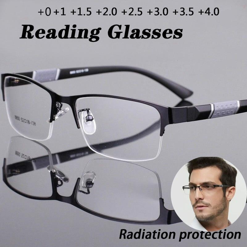 Lightweight Alloy Semi-Rimless Reading Glasses For Men And Women With Quality Half Frame Men Reading Glasses For Men New Retro Eyewear