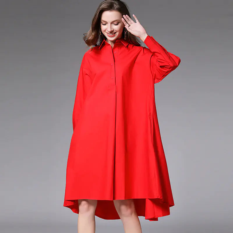 Loose Fashion Women's Shirt Dress