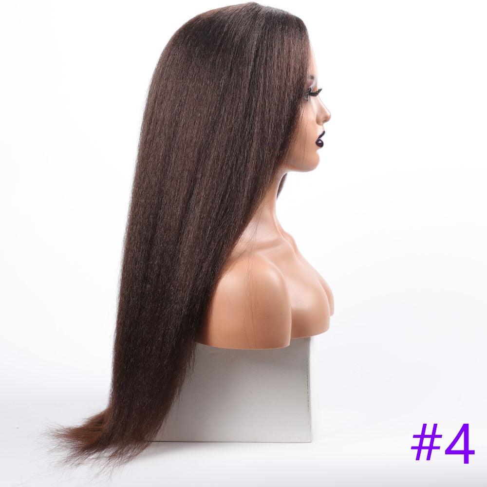 Long Kinky Straight Synthetic Wigs for Black Women Black Brown Blonde Ginger Red White Hair Afro Wigs Synthetic Hair Wigs For Black Women Cosplay Wigs For Women