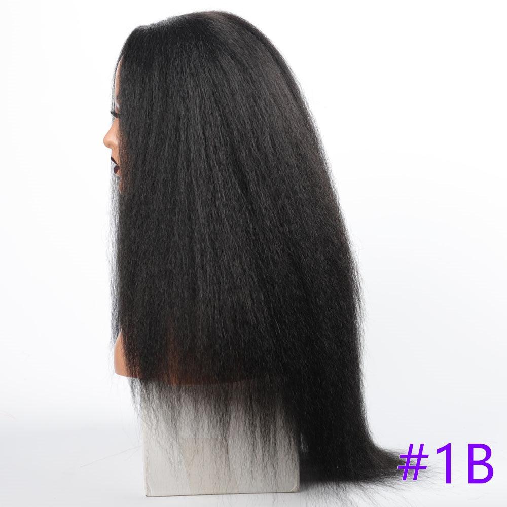 Long Kinky Straight Synthetic Wigs for Black Women Black Brown Blonde Ginger Red White Hair Afro Wigs Synthetic Hair Wigs For Black Women Cosplay Wigs For Women