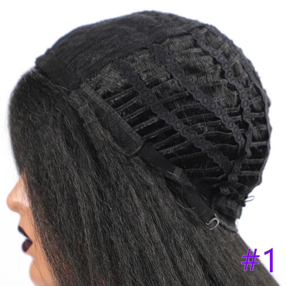 Long Kinky Straight Synthetic Wigs for Black Women Black Brown Blonde Ginger Red White Hair Afro Wigs Synthetic Hair Wigs For Black Women Cosplay Wigs For Women