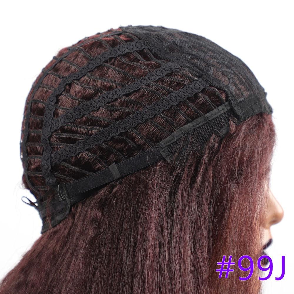 Long Kinky Straight Synthetic Wigs for Black Women Black Brown Blonde Ginger Red White Hair Afro Wigs Synthetic Hair Wigs For Black Women Cosplay Wigs For Women