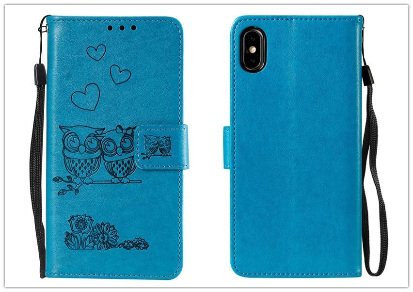 Love Couple Leather Case For iPhone 12 11 Pro mini Phone Flip Wallet Soft Cover Shockproof Floral Cute Modern Leather Wallet Phone Case For iPhone
