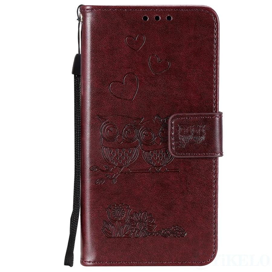 Love Couple Leather Case For iPhone 12 11 Pro mini Phone Flip Wallet Soft Cover Shockproof Floral Cute Modern Leather Wallet Phone Case For iPhone