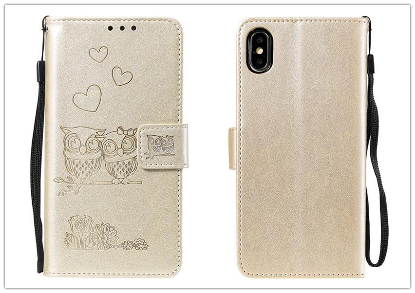 Love Couple Leather Case For iPhone 12 11 Pro mini Phone Flip Wallet Soft Cover Shockproof Floral Cute Modern Leather Wallet Phone Case For iPhone