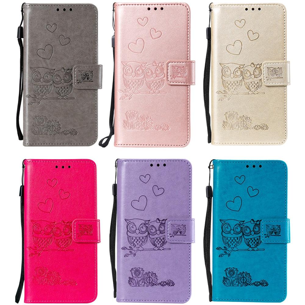 Love Couple Leather Case For iPhone 12 11 Pro mini Phone Flip Wallet Soft Cover Shockproof Floral Cute Modern Leather Wallet Phone Case For iPhone