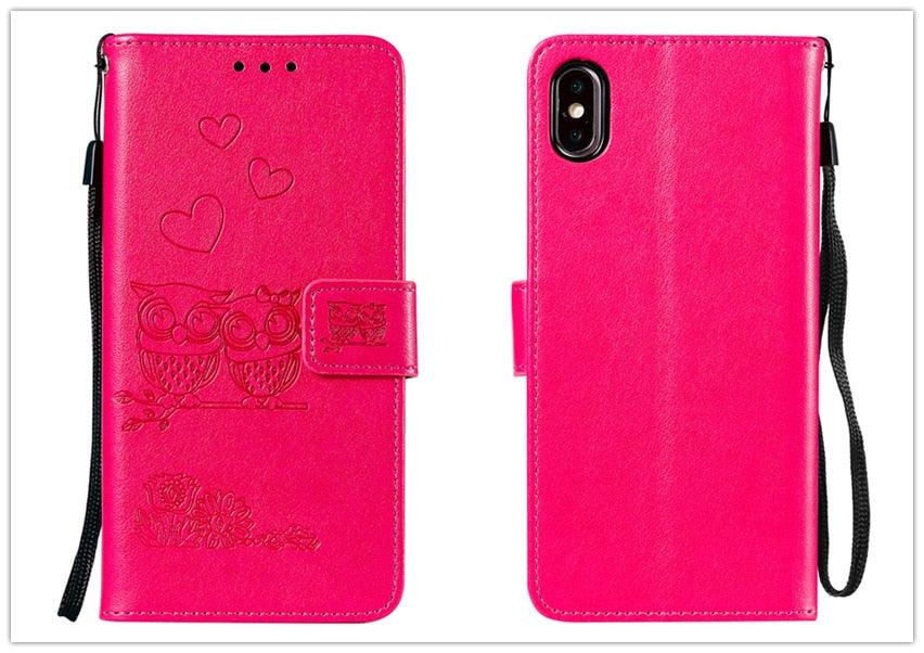 Love Couple Leather Case For iPhone 12 11 Pro mini Phone Flip Wallet Soft Cover Shockproof Floral Cute Modern Leather Wallet Phone Case For iPhone