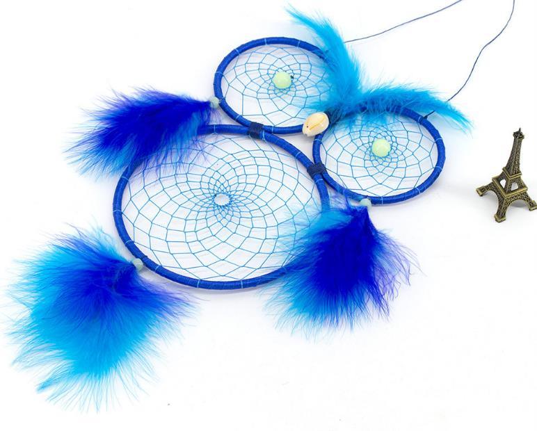 Lovely Owl Dream Catcher Wall Hanging Ornament Large Handmade Perfect Gift Design Dreamcatcher Decoration For Kids' Bedroom Dorm Nursery Chic Ornament Craft Eyes Can Be Glowed In Darkness