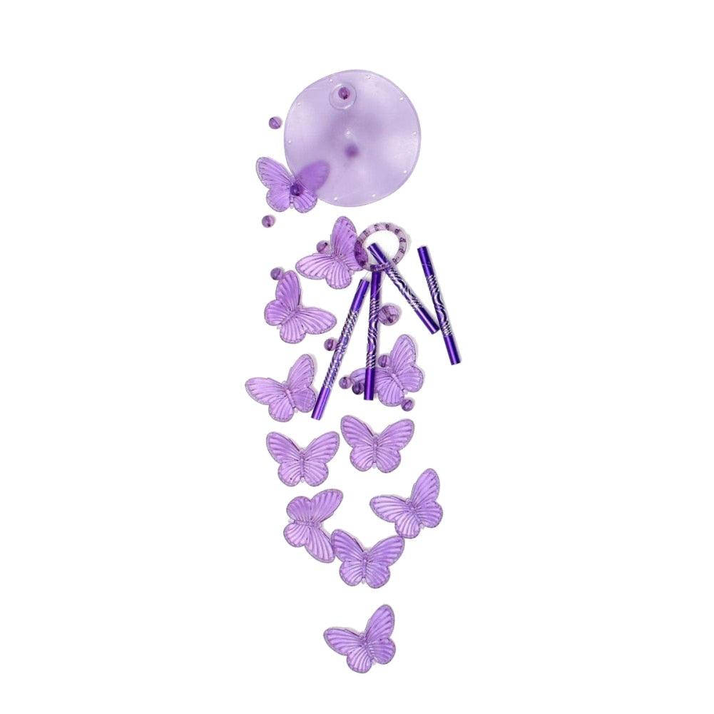 Lucky Butterfly Hanging Wind Chime Bell Garden Decoration Ornament Gift Home Decoration Fashion High-end Gift Butterfly Gift Grandmother Gift Mother Gift Birthday Gift Festival Gift Witness Friendship Outdoor Wind Chime Garden Decor