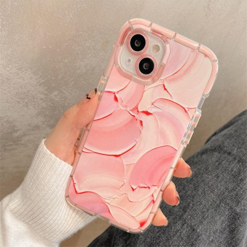 Luminous Art Abstract Phone Case For iPhone 13 12 11 Pro Max Transparent Silicone Shockproof Bumper Cover Floral Girly Transparent Phone Case Glow In Dark iphone case