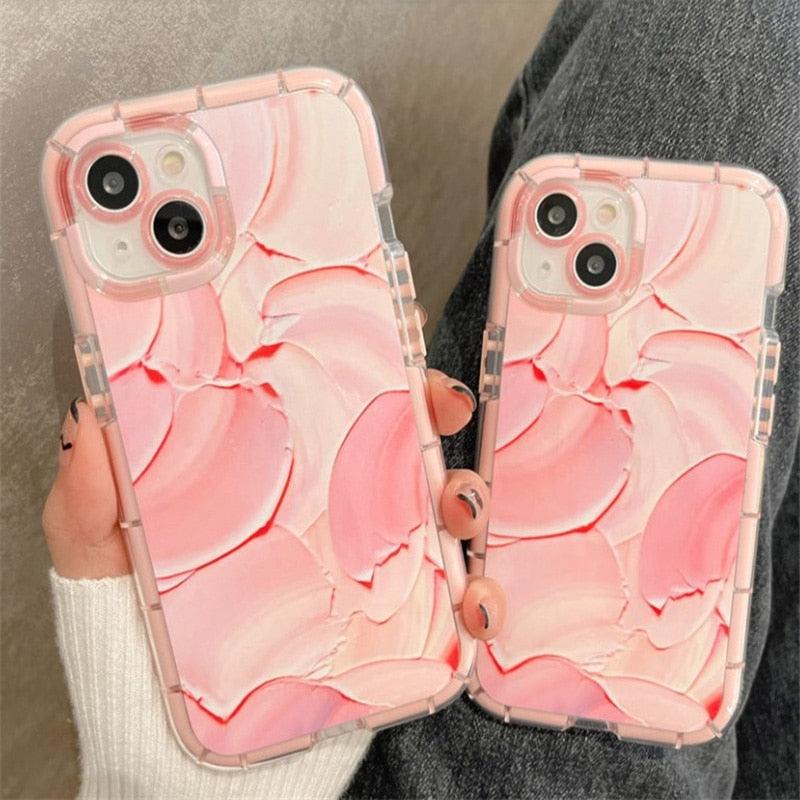 Luminous Art Abstract Phone Case For iPhone 13 12 11 Pro Max Transparent Silicone Shockproof Bumper Cover Floral Girly Transparent Phone Case Glow In Dark iphone case
