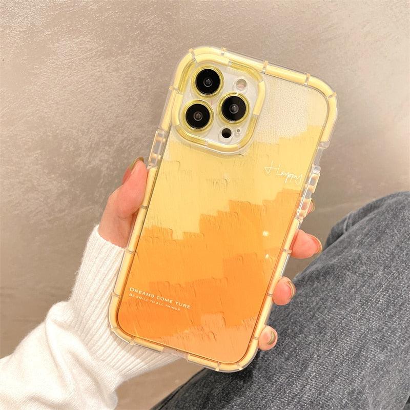 Luminous Art Abstract Phone Case For iPhone 13 12 11 Pro Max Transparent Silicone Shockproof Bumper Cover Floral Girly Transparent Phone Case Glow In Dark iphone case
