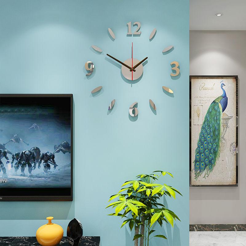 Luminous Clock Home Simplicity Silent Fashion Wall Clock Analog Timekeeper for Home Living Room Bedroom Office Battery-Powered Modern House Decoration Silent Clock Decor with Number Sticker Living Room Creative Wall Stickers Bedroom Wall Clock