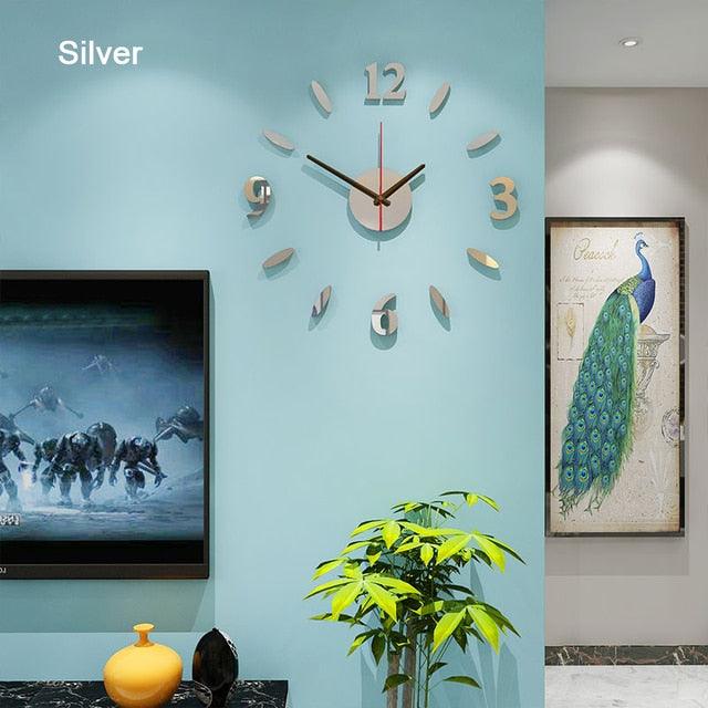 Luminous Clock Home Simplicity Silent Fashion Wall Clock Analog Timekeeper for Home Living Room Bedroom Office Battery-Powered Modern House Decoration Silent Clock Decor with Number Sticker Living Room Creative Wall Stickers Bedroom Wall Clock