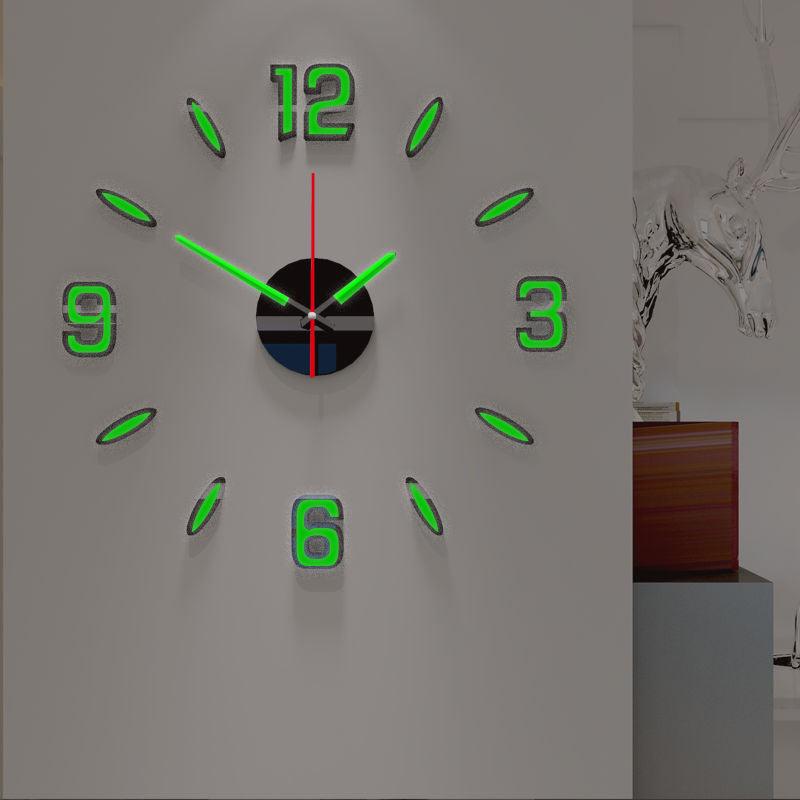 Luminous Clock Home Simplicity Silent Fashion Wall Clock Analog Timekeeper for Home Living Room Bedroom Office Battery-Powered Modern House Decoration Silent Clock Decor with Number Sticker Living Room Creative Wall Stickers Bedroom Wall Clock